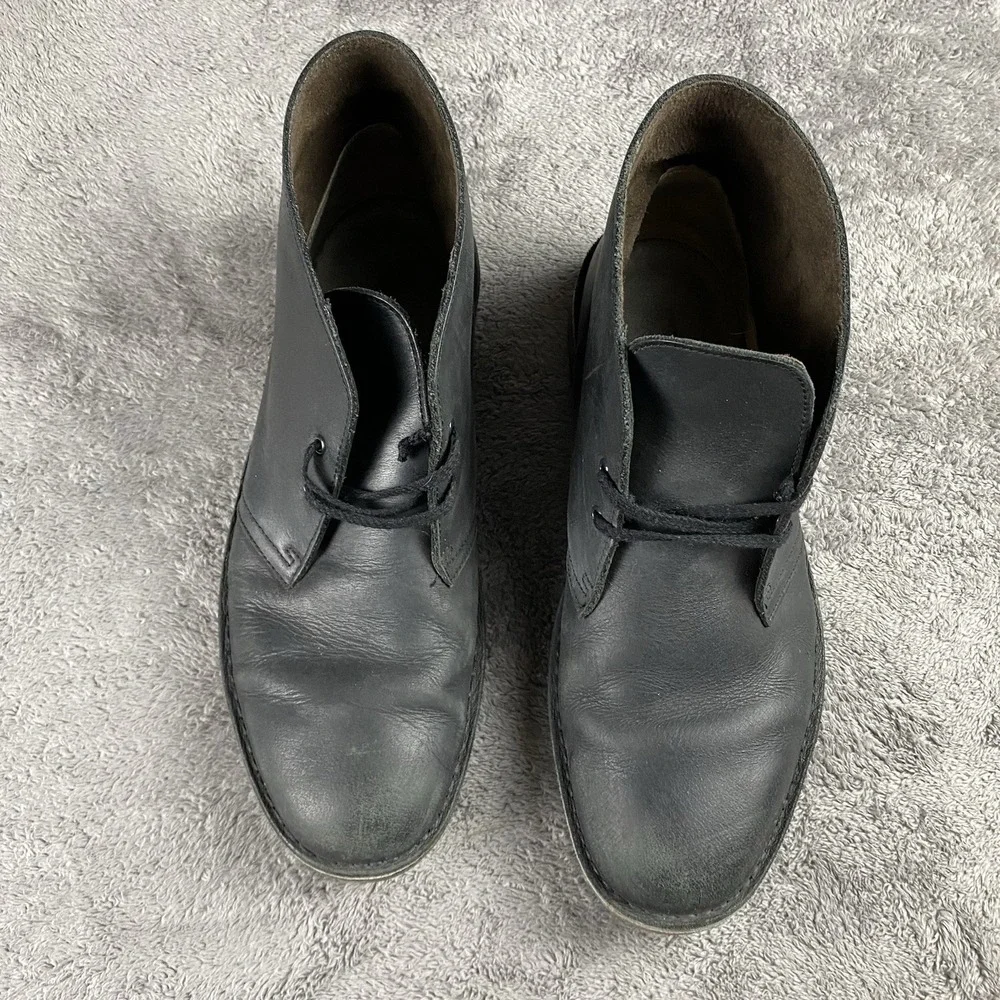 Clarks Bushacre 3‎ Chukka Boot Leather Mens 10.5 M Gray